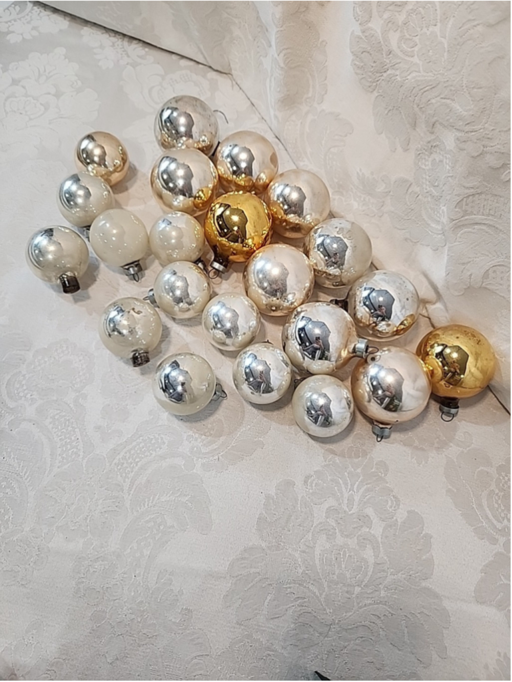 22, Pre WWII Shiny Brite And Rauch Glass Christmas Ornaments,Read - Picture 7 of 7